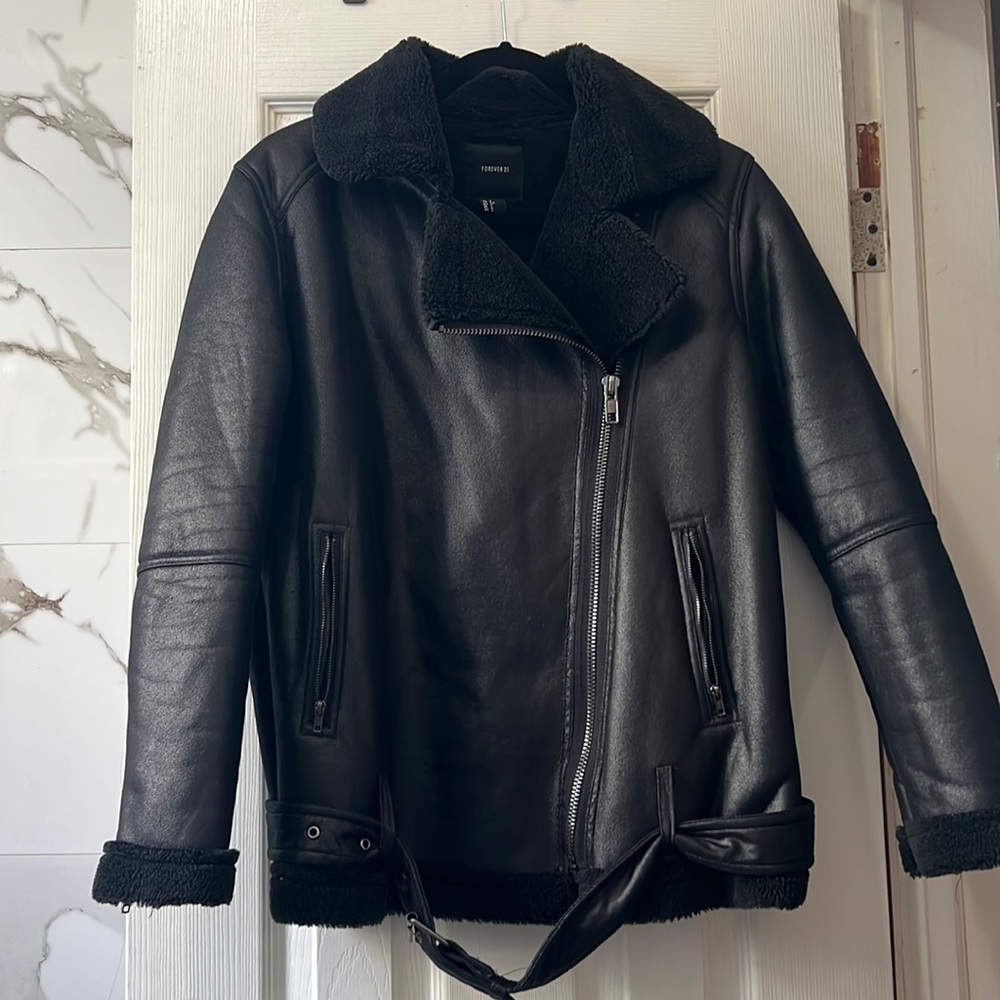 Forever21 Faux Leather Jacket Size S
